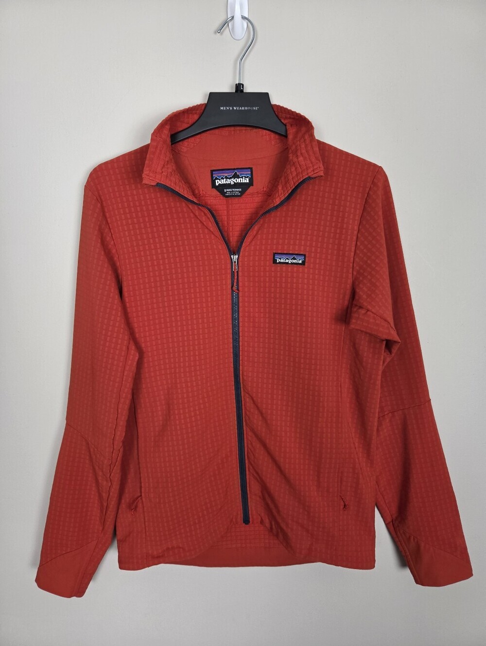 Patagonia Men's R1 TechFace Jacket Orange Small Full Zip Lightweight Outdoor